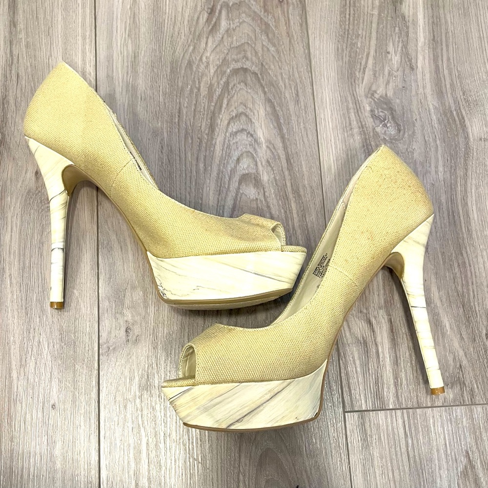 JustFab Peep-Toe Heels